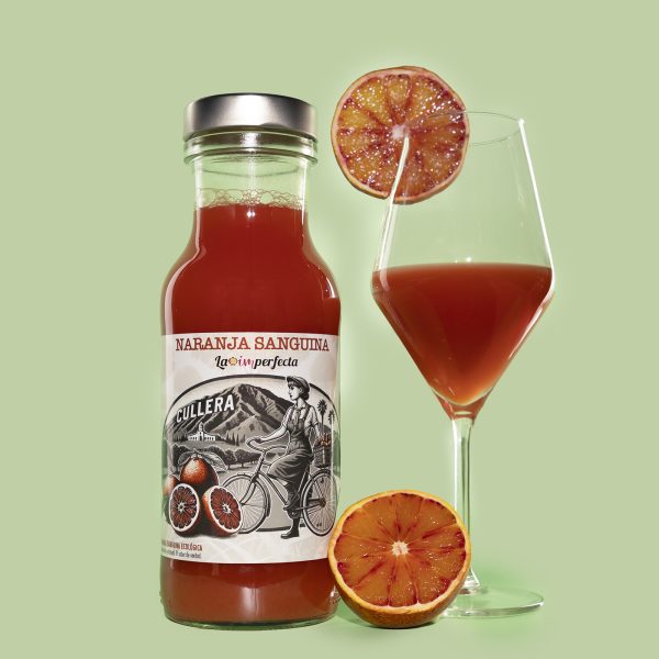 Zumo de naranja sanguina ecológico Calidad Premium rodaja naranja